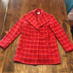 CAbi Red and Pink Tweed Jacket